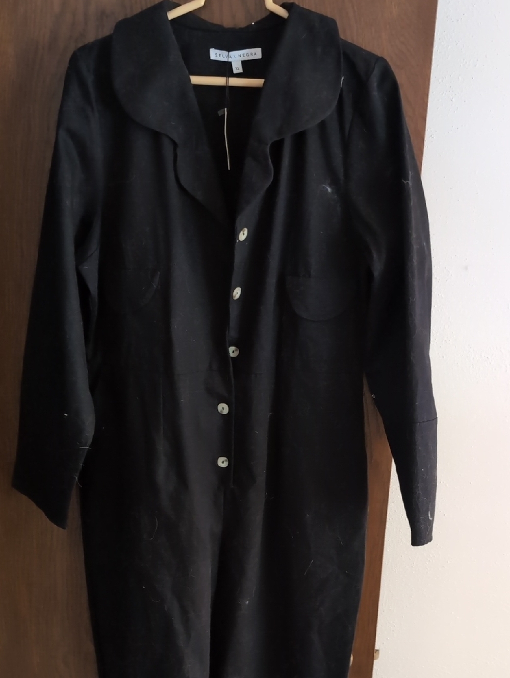 Selva Negra Black Button-Front Jumpsuit